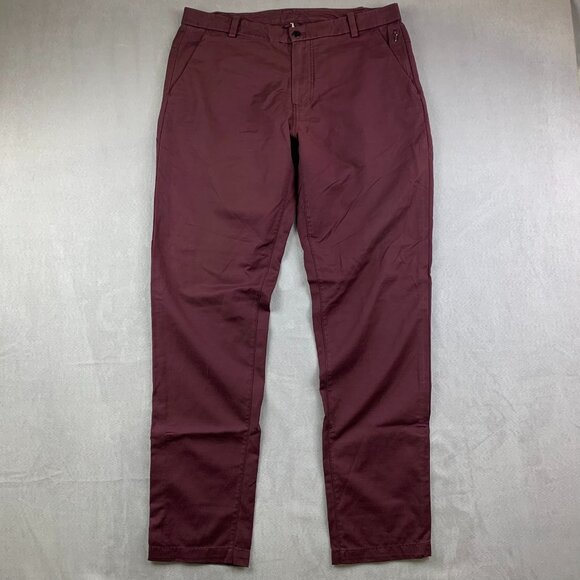 Lululemon Mens Pants 34 Purple Chino ABC Classic Tapered Nylon Cotton 34x33 - Picture 1 of 12